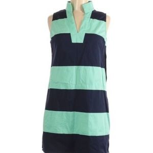 Sail To Sable STS Tunic Dress Navy Blue Mint Green Striped Sleeveless XL New NWT